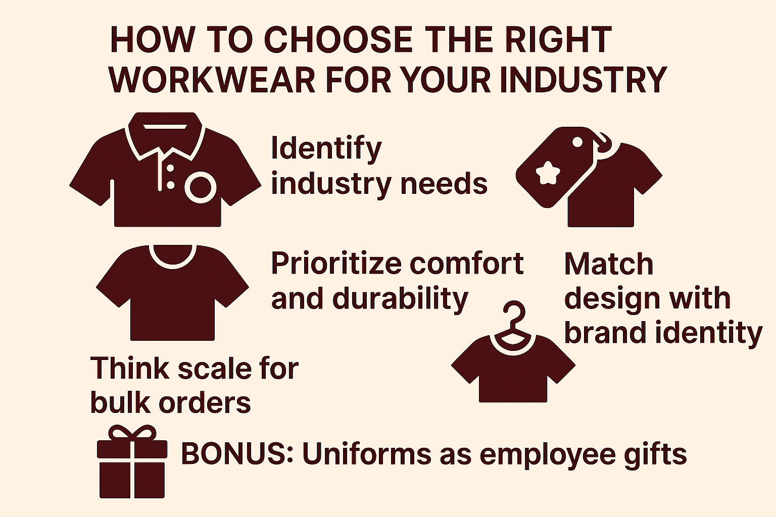 Right workwear by industry - custom uniforms