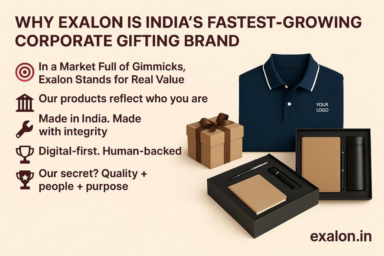 Exalon India’s fastest-growing corporate gifting brand with tipping t-shirts and premium gift sets
