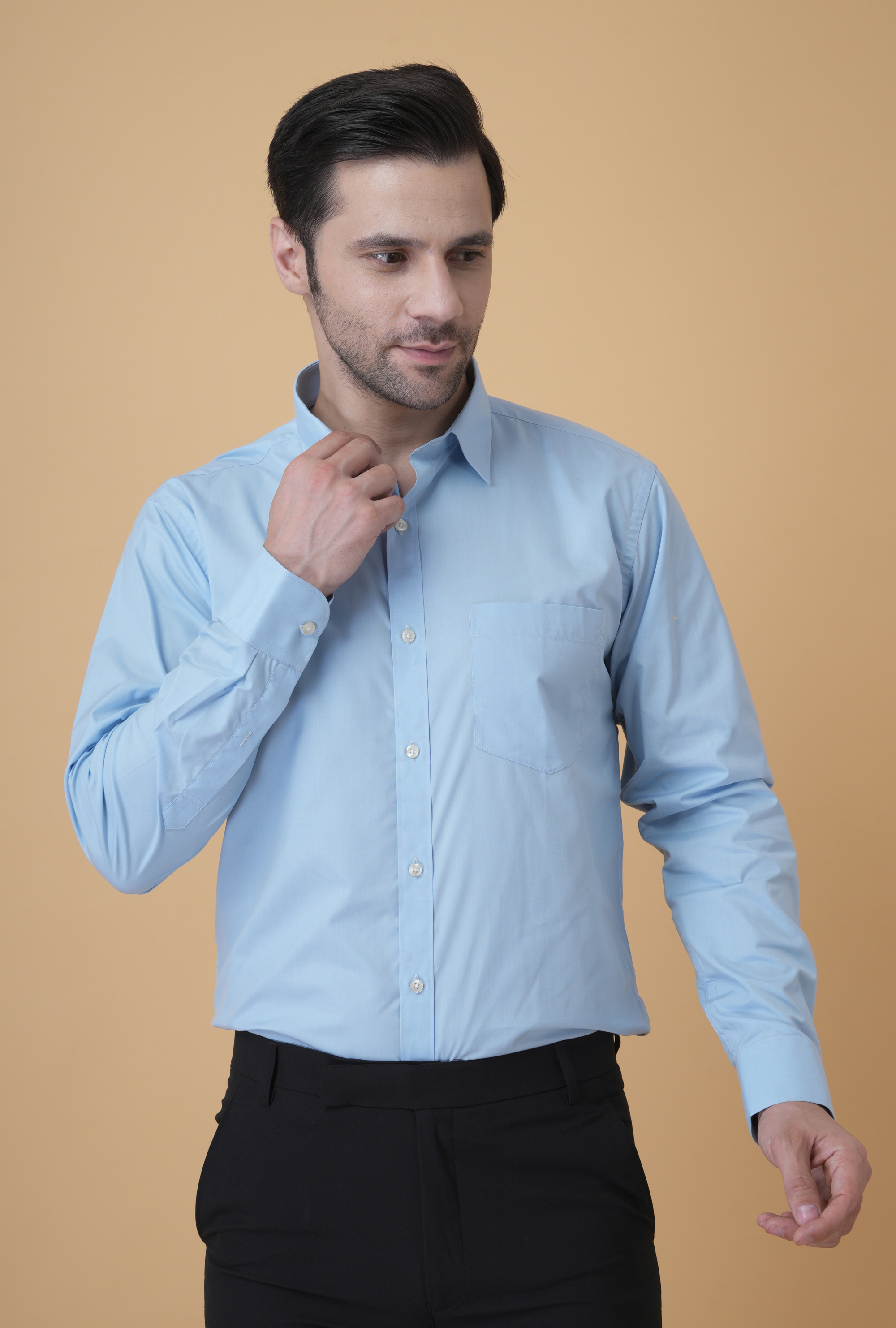 Exalon Premium Formal Shirt for Men & Women – Smart Fit | Royal Blue | Sleek Collar, Chest Pocket | Office, Business & Formal Wear