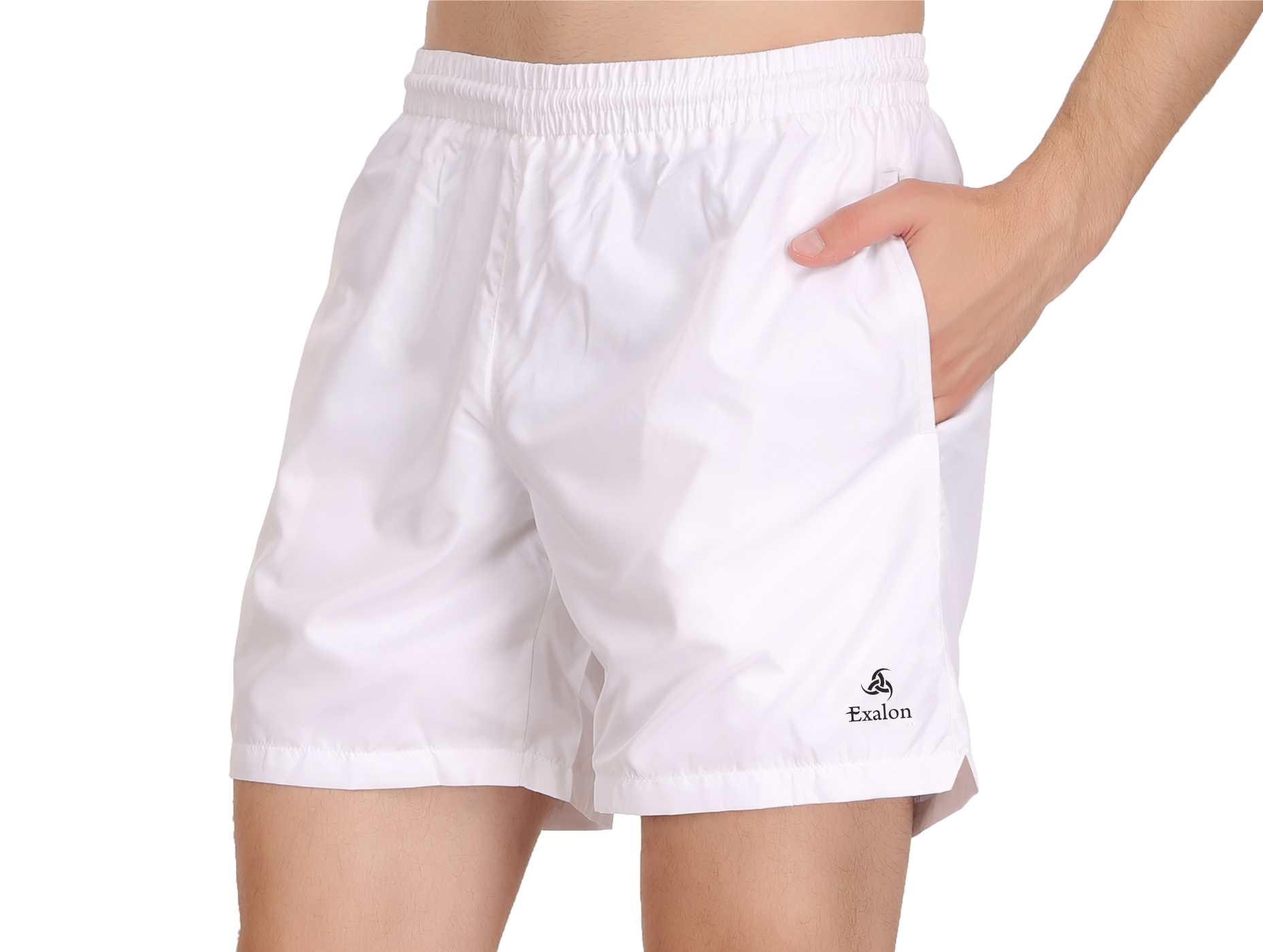 Men's Polyester Sports Shorts | Breathable Fabric | Zipper Pockets | Odor-Resistant | Above Knee Length | Regular Fit